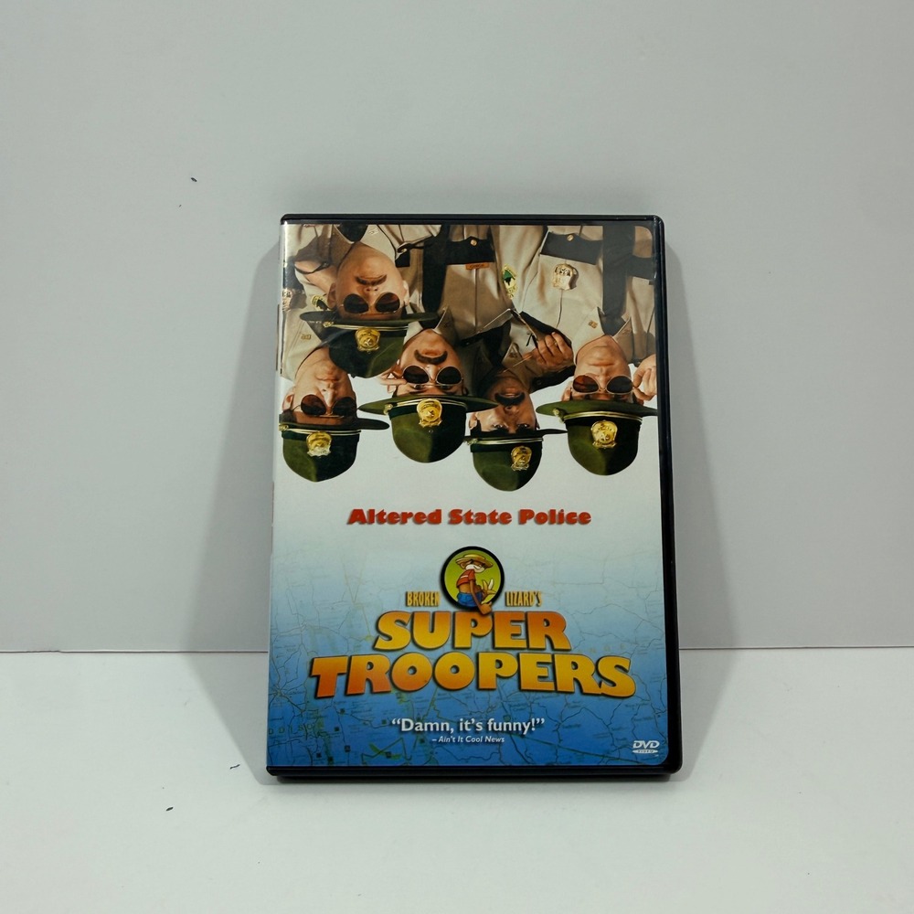 Fox Super Troopers DVD Movie Unisex OS Blue Good Broken Lizard Comedy 2002